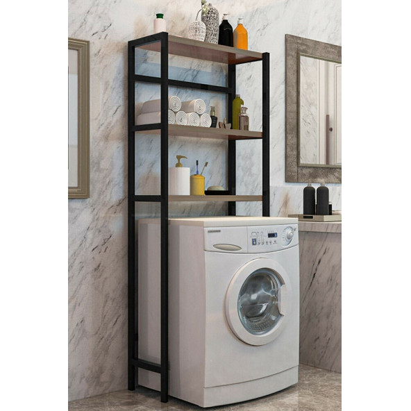 Çamaşır Makinesi Üstü Düzenleyici Raf Banyo Rafı Makina Üstü Çok Amaçlı Dolap