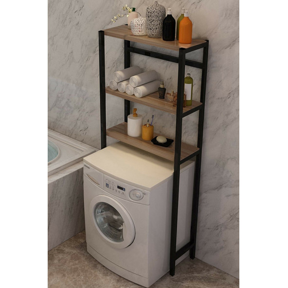 Çamaşır Makinesi Üstü Düzenleyici Raf Banyo Rafı Makina Üstü Çok Amaçlı Dolap - 2