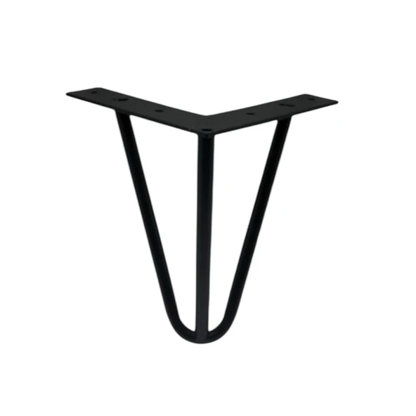 4 Adet Çubuk Ayak Metal 15 cm Siyah Mobilya Koltuk Ayağı - Resim 2