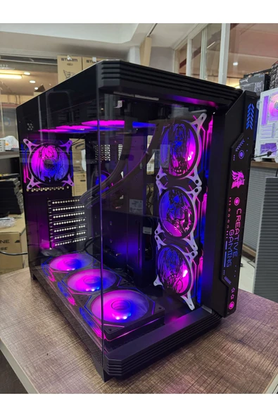 7 ARGB Anime Karakterli Fanlı PC Kasası 850W 80 Plus Bronze Powerli 360MM Sıvı Soğutmalı ( Siyah ) - 5