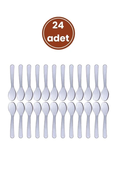 Flora 24’lü Baharat Kaşığı Seti Plastik, Tuz Şeker Karabiber Kakao Kahve Kekik Kaşığı 24’lü Set - 4
