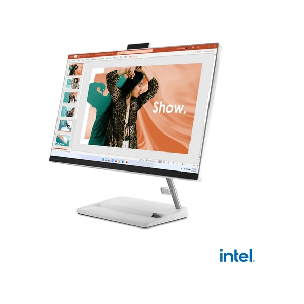 Ideacentre Aıo 3 24IAP7 Intel Core I5-12450H 8gb 512GB SSD Intel UHD Graphics 23.8 Fhd IPS WIN11 Home F0GH010QTR Beyaz All In One Bilgisayar