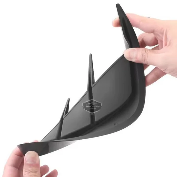 Üniversal Her Araca Uyumlu Piano Black Esnek Tampon Kaput Çamurluk Venti Izgarası Spor Görünümlü 1.Sınıf İthal Sağ Sol 2 Adet - 9