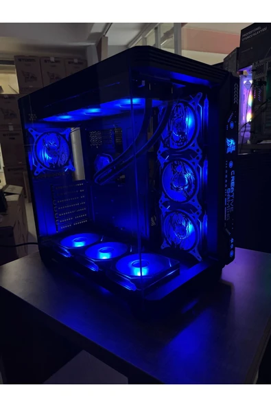 7 ARGB Anime Karakterli Fanlı PC Kasası 850W 80 Plus Bronze Powerli 360MM Sıvı Soğutmalı ( Siyah )