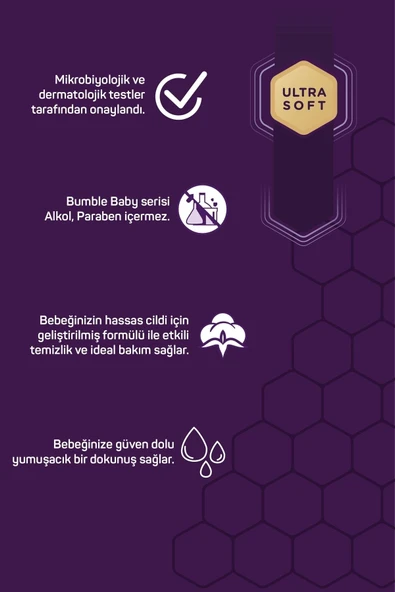 Bumble Baby Islak Mendil – 72 Yaprak Hassas Bebek Bakımı & Temizlik - 2