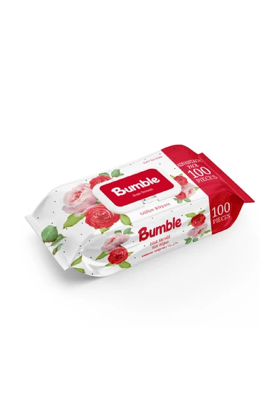 BUMBLE ISLAK MENDİL 100 LÜ (GÜL)x12