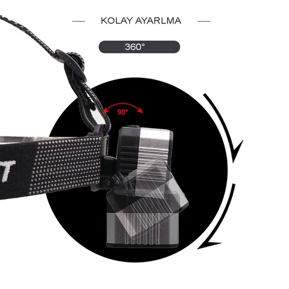 4 Modlu Sensörlü Şarjlı  Güçlü Kafa Lambası Wt-248 - 4