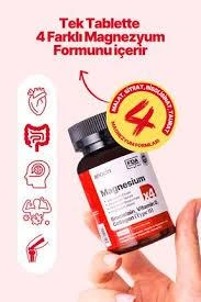 Anocin Magnezyum X4 Complex CitrateTaurate Bisglycinate Malate Bromelain Hyaluronik Asit D+ B12 + B6 30 Tablet - Resim 3