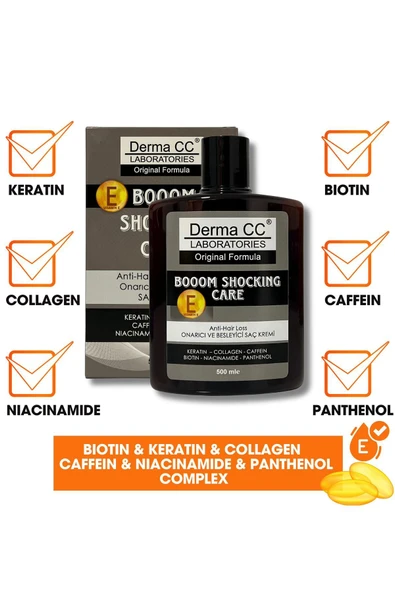 BoooM Shocking Onarım Seti Dökülme Karşıtı - Shampoo & Cream 500ml X 2 - 4