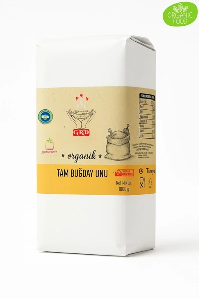 GRD ORGANİK TAM BUĞDAY UNU 1000 gr - 2