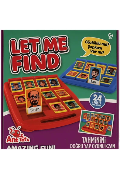 Ant Toys Let Me Find – 2 Kişilik Tahmin Etme Oyunu (24 Karakterli)