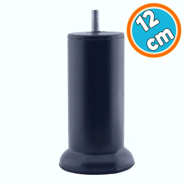 Mobilya Kanepe Yatak Baza Koltuk Destek Ayağı M8 Civata 12 cm Antrasit Gri Metal İnce Diş Ayak 8 Adet - Resim 6