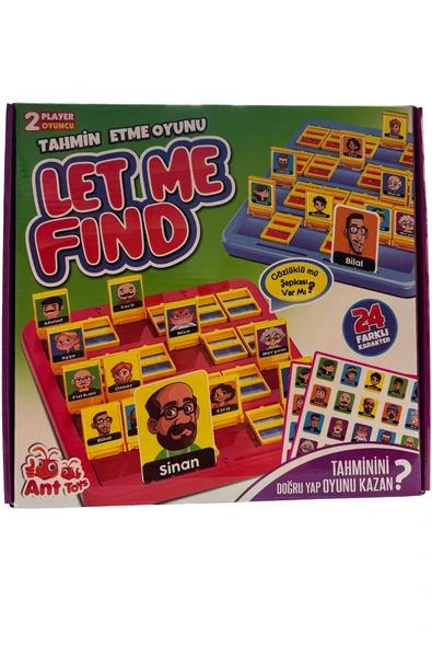 Ant Toys Let Me Find – 2 Kişilik Tahmin Etme Oyunu (24 Karakterli) - 2