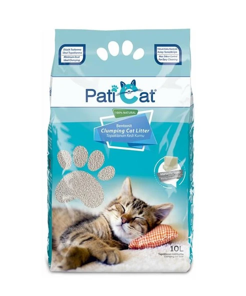 Paticat Marsilya Sabunlu İnce Taneli Topaklanan Kedi Kumu 10 Lt