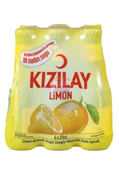 Limon Aromalı Maden Suyu 200 ml 6'lı