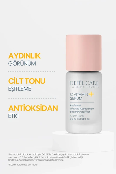 C Vitamini Serum Canlandırıcı ve Parlaklık Veren Cilt Serumu Antioksidan Etki Cilt Tonu Dengeleme - 2
