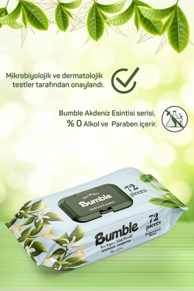 BUMBLE AKDENİZ ESİNTİSİ ISLAK MENDİL 72 YAPRAK 6'LI PAKET - 2