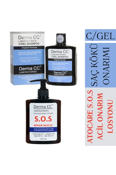 C/gel Onarıcı Şampuan 500m + S.o.s Atocare Vücut Losyonu 500m