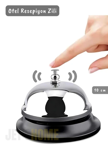 Otel Zili Resepsiyon Zili Restoran Zili Bar Zili Mutfak Zil Paslanmaz Çelik 10 cm - 1