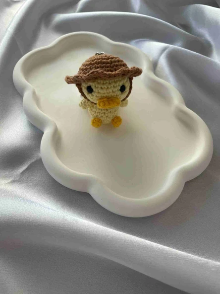 Amigurumi Anahtarlık  El Yapımı Ördek 7 cm