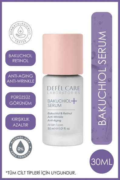 Bakuchiol Serum Doğal Retinol Etkili Kırışıklık ve İnce Çizgi Karşıtı Serum (30 ml)