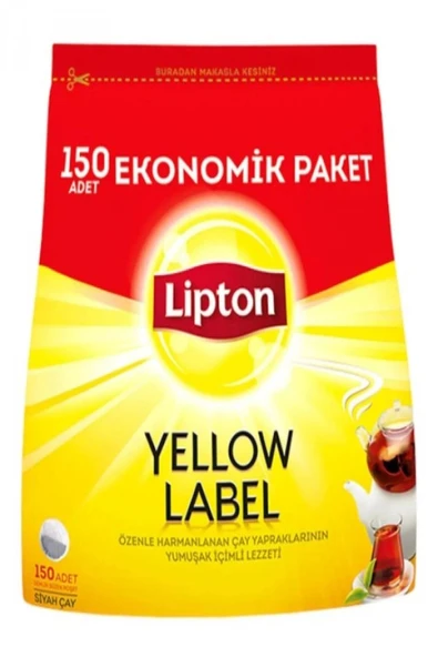 LİPTON YELLOW LABEL DEMLİK POŞET ÇAY 150Lİ