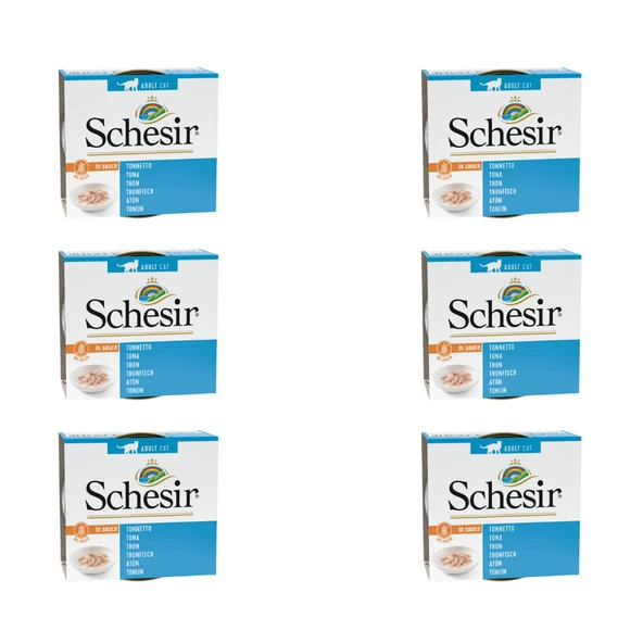 Schesir Soslu Ton Balıklı Yetişkin Kedi Konservesi 70 Gr (6 Adet)