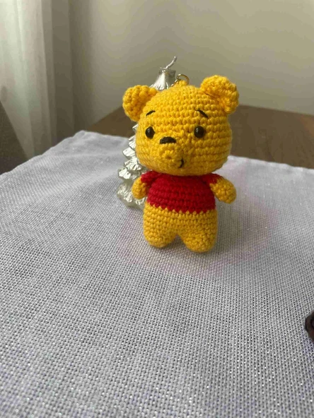 Amigurumi Anahtarlık  El Yapımı Pooh 8 cm
