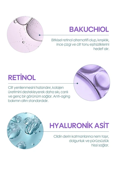 Bakuchiol Serum Doğal Retinol Etkili Kırışıklık ve İnce Çizgi Karşıtı Serum (30 ml) - 7