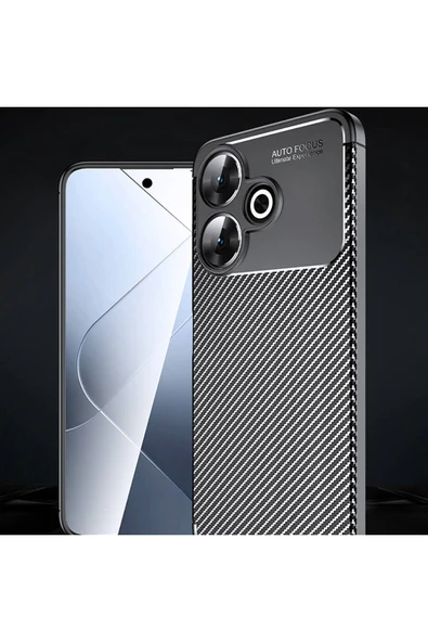 Xiaomi Redmi 13 4G Kılıf Zore Negro Silikon Kapak-Siyah - 6