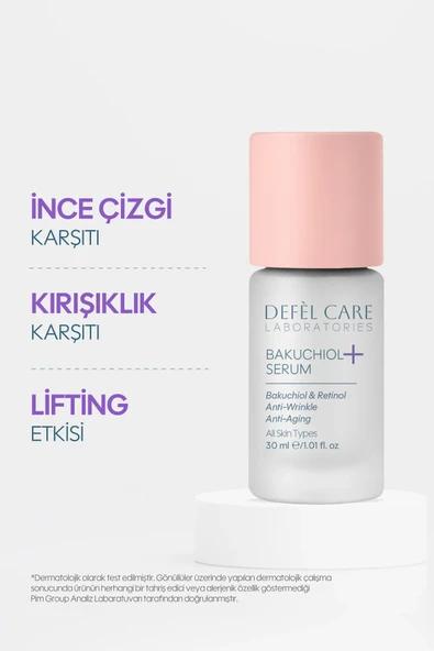 Bakuchiol Serum Doğal Retinol Etkili Kırışıklık ve İnce Çizgi Karşıtı Serum (30 ml) - 2