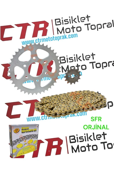 O RİNGLİ ZİNCİR DİŞLİ SET [GOLD] [14T/40T] [520H x 108L] BAJAJ PULSAR NS 200 - SFR