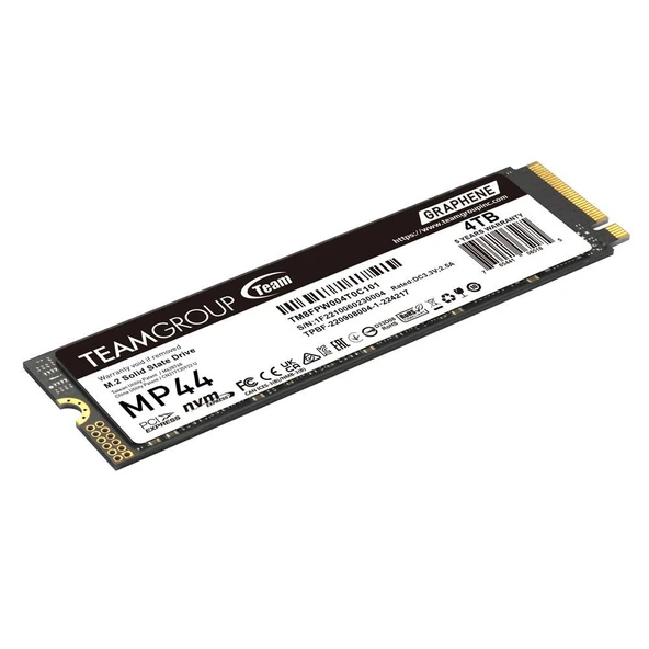 Team MP44 4TB 7400/6900MB/s Gen4x4 NVMe M.2 SSD (TM8FPW004T0C101) - 4
