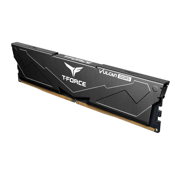 Team T-Force Vulcan Black 16GB 1x16GB 6000Mhz DDR5 CL38 Gaming Ram (FLBD516G6000HC38J01) - Resim 2