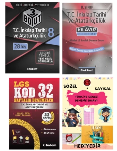TUDEM YAYINLARI LGS 3 BOYUT T.C İNKILAP TARİHİ BECERİ TEMELLİ SORU BANKASI - T.C İNKILAP TARİHİ KLAVUZ DENEME - T.C İNKI ürün görseli