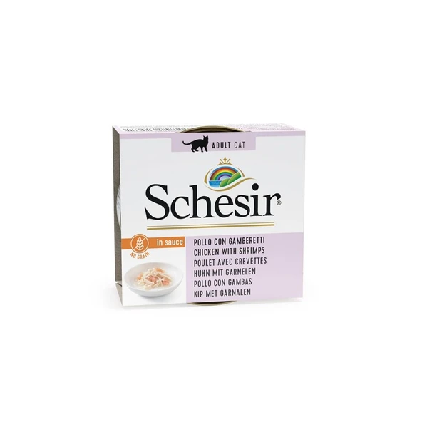 Schesir Soslu Tavuk Etli ve Karidesli Yetişkin Kedi Konservesi 70 Gr (12 Adet) - 2