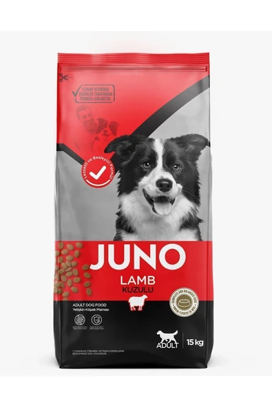 JUNO Kuzu Etli Ve Pirinçli Yetişkin Köpek Maması  15 Kg