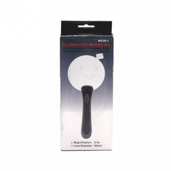 2 Led Işıklı 2.5X-90Mm Okuma Büyüteç - 2