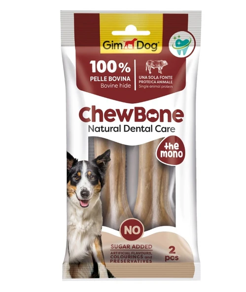 GimDog Chew Bones Press Köpek Çiğneme Kemiği 120 Gr 2'li Naturel