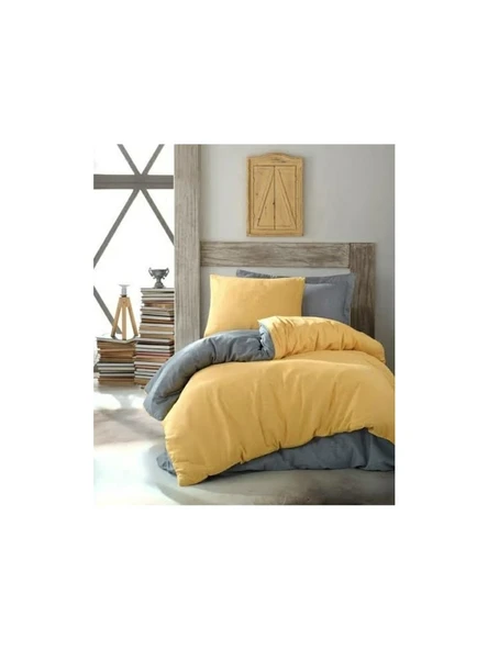 Zambak Tekstil Tek Kişilik Colormix %100Cotton  Çarşafı Lastikli Nevresim Takımı