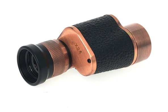 6X24 Baıgısh Askeri Tarzi Pirinç Ve Deri Kaplamalı Deri Çantalı Monocular Dürbün Princ - 3
