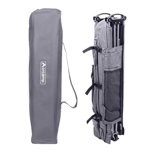 Letto Katlanabilir Kamp Yatağı & Kampet - Orcamp -Cepli - Gri - OUT-2361 - 5