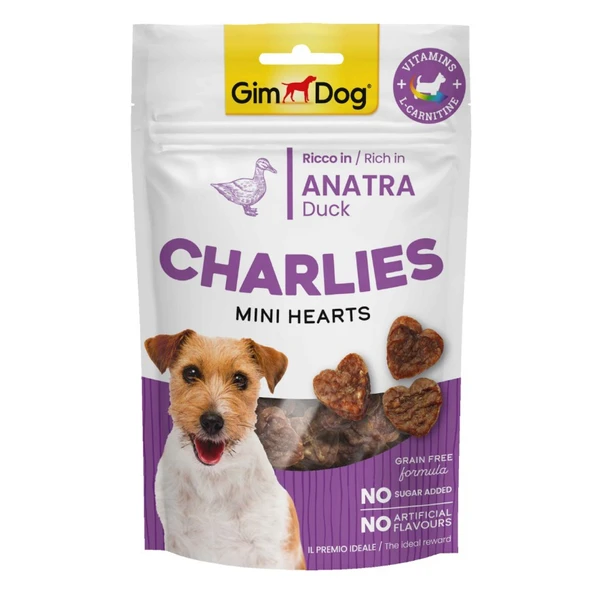 Gimdog Charlies Mini Hearts Ördekli 70 Gr Köpek Ödülü