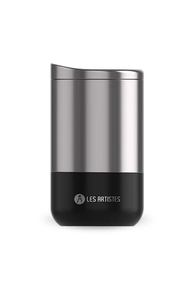 Les Artistes Paris Isı Yalıtımlı Çelik Termos Mug 350ml Split Black  Siyah 350 ML