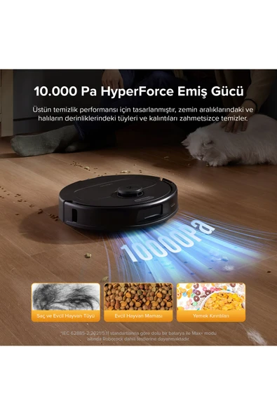 Roborock Vacuum Cleaner & Empty Wash Fill Dock  Qrevo L Akıllı Robot Süpürge Siyah - 4