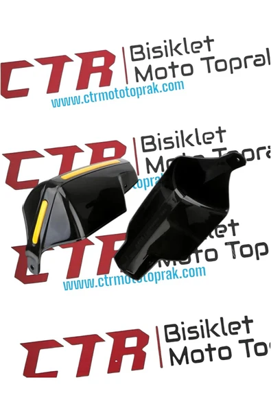 MOTOSİKLET UNİVERSAL ELCİK KORUMA SİYAH TAKIM EL RÜZGAR KORUMA (TÜM GRENAJSIZ MODELER İÇİN - 2