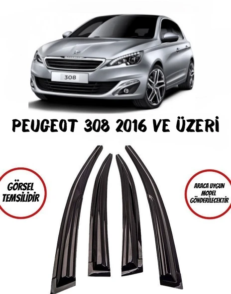 Peugeot 308 Cam Rüzgarlığı 4lü 2016 ve Üzeri