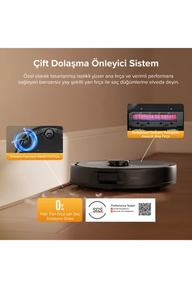Roborock Vacuum Cleaner & Empty Wash Fill Dock  Qrevo L Akıllı Robot Süpürge Siyah - 6