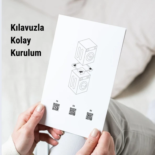Çamaşır Makinesi Kurutma Makinesi İstifleme Birleştirme Kiti Hotpoint Ariston Indesit Ayarlanabilir - Resim 8