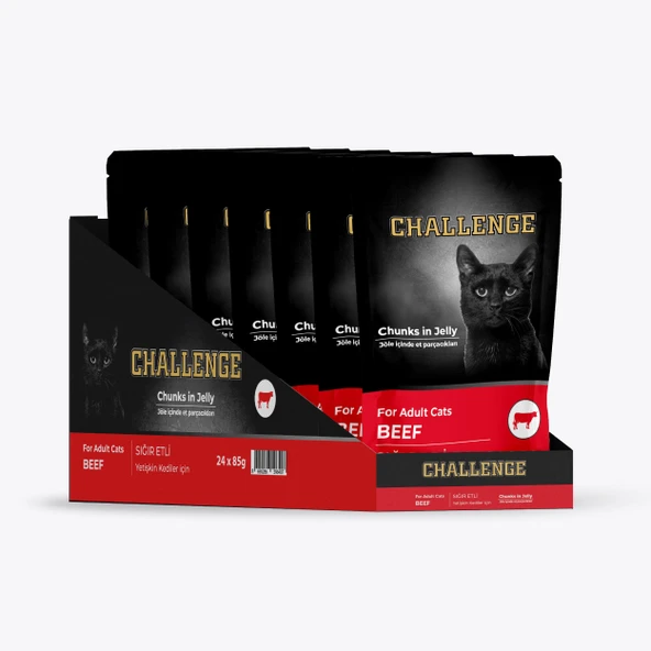Challenge Sığır Etli Yetişkin Kedi Pouch 85 gr - Resim 2